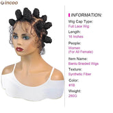 Summer Synthetic Bantu Knots Cornrows Braided Wigs Knotless Large Box Braids Wig Full Lace Wig For Black Women Handmade Twists Braided Wigs by DSERS / AliHairs Store
