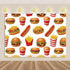 Quick Food Theme Birthday Party Decoration Hamburger French Fries Pizza Background Banner Photography Backdrop Supplies Kid Gift by DSERS