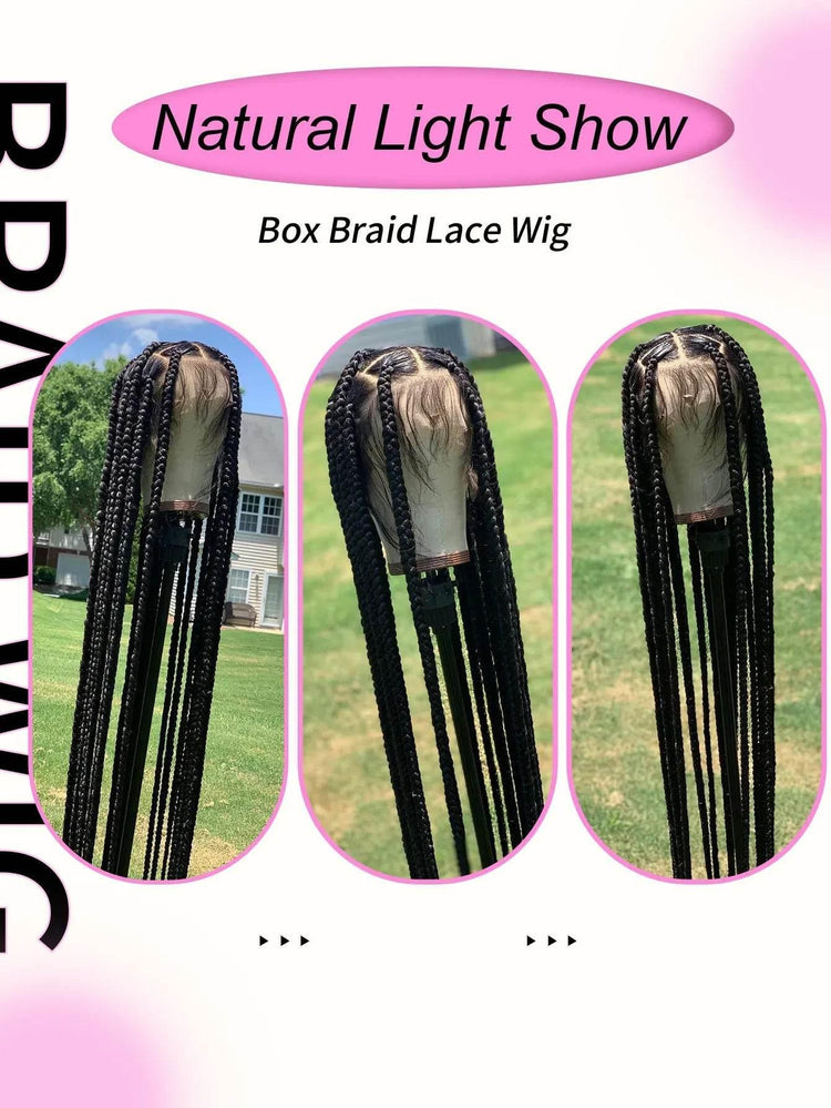 Tribal Synthetic Cornrow Braided Wigs Full Lace Wig 36Inches Knotless Jumbo Knotless Box Braids Wig Square Part For Black Women Braided Wigs by DSERS / AliHairs Store