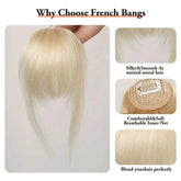 100% Human Hair Bangs Clips in Air Fringe Bangs Hairpiece for Women Platinum Blonde Remy Human Hair Bangs Hair Extension 4.5inch Hair Accessories by Zopi / AliExpress