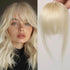 100% Human Hair Bangs Clips in Air Fringe Bangs Hairpiece for Women Platinum Blonde Remy Human Hair Bangs Hair Extension 4.5inch Hair Accessories by Zopi / AliExpress