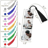 Custom Photo Bookmark Personalized Book Marks with Tassel Personalized Engraved Text Color Picture Bookmarks Gifts for Readers by DSERS