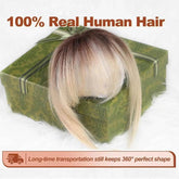 Ombre Light Blonde Clip in Bangs 100% Real Human Hair Bangs human hair wigs with bangs Hair Accessories by Zopi / AliExpress