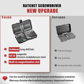 VMAN Precision 66in1 magnetic ratchet screwdriver set Detachable T - handle magneticizer Fix furniture, electronics & glasses Ratchet Screwdriver by DSERS