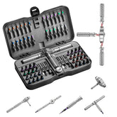 VMAN Precision 66in1 magnetic ratchet screwdriver set Detachable T - handle magneticizer Fix furniture, electronics & glasses Ratchet Screwdriver by DSERS