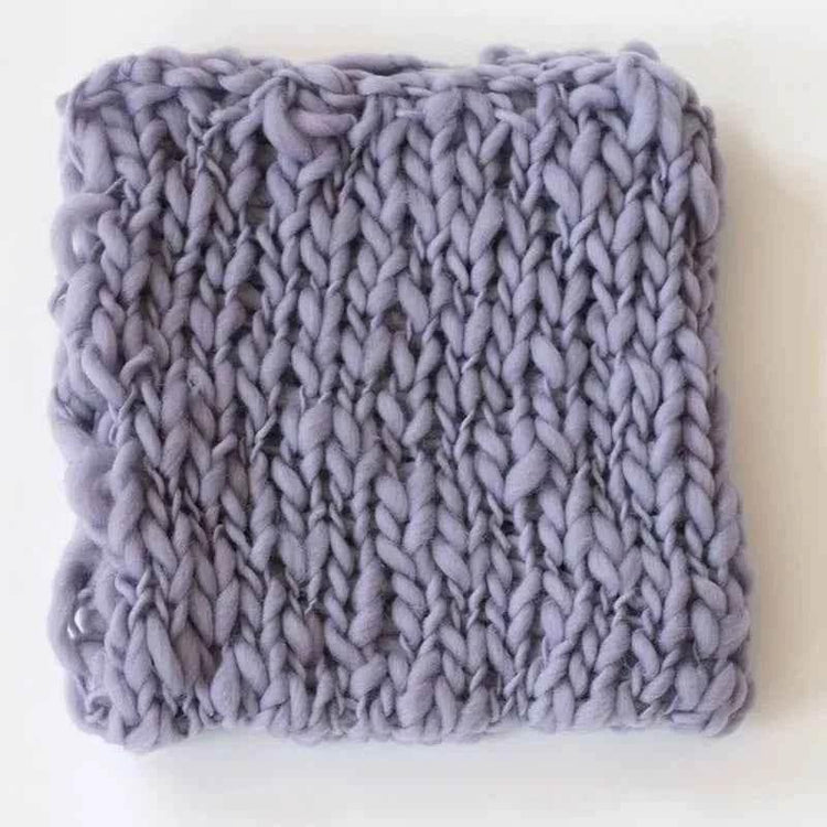 Wool Crochet Newborn Baby Girls Boys Blanket Newborn Photography Props,Crochet Knit Blanket Basket Background Filler 55*55cm by GiFTiFY