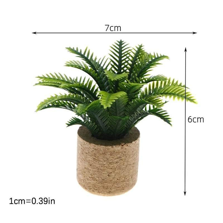 1:12 Dollhouse Simulation Flower Plant Potted Model Doll Home Miniature Green Plants Garden Decor Micro Landscape Ornament by DSERS