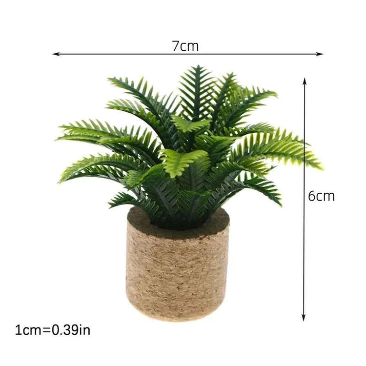 1:12 Dollhouse Simulation Flower Plant Potted Model Doll Home Miniature Green Plants Garden Decor Micro Landscape Ornament by DSERS