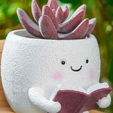 Funny Flower Pot Teacher Appreciation Gift Cute Chair Flower Pot Smile Face Planter Set for Indoor Outdoor Plants by DSERS