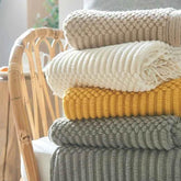 Bohemian Couch Blanket Large Knitted Tassel Throw for Bed Chair Sofa Couch Cover All-Season Blankets Home Decor Soft Comfortable by DSERS