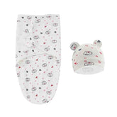 Newborn Baby Wrap Anti-Startle 2Pcs/Set Baby Swaddle Sleeping Cocoon Design 100%Cotton Baby Adjustable Blanket 0-6 Months by DSERS