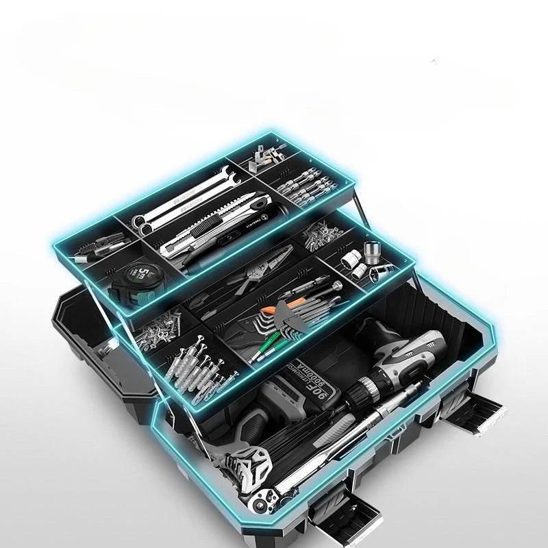 Tools Organizer Box Garage Professional Plastic Tool Case Box Electrician Storage Multifunctional Outdoor Waterproof Garage Tools Organizer Box by DSERS