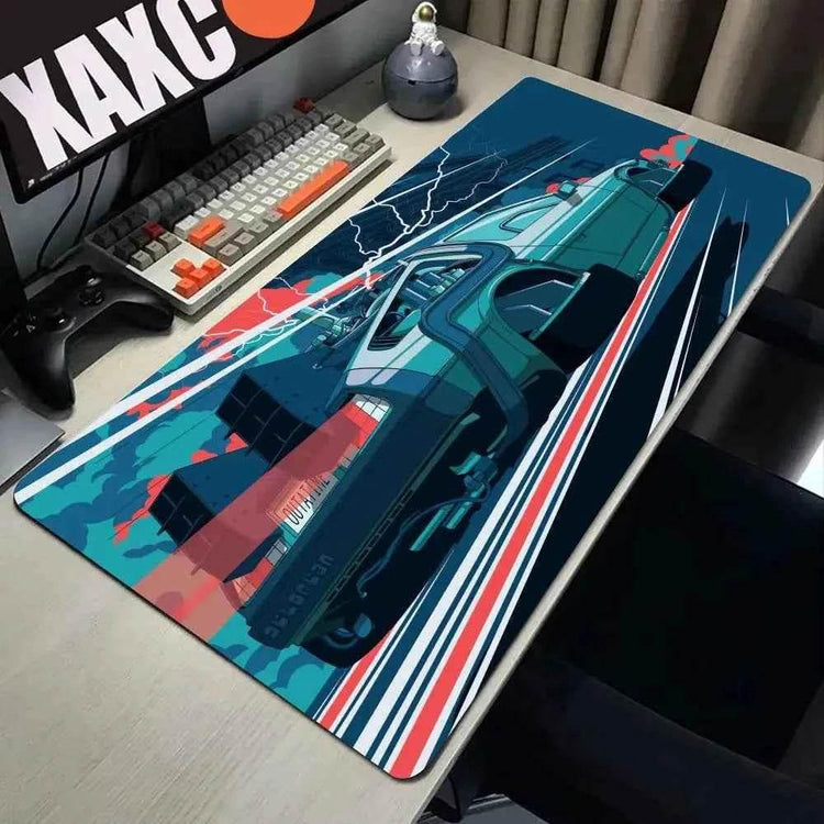 Back To The Future Large Mouse Pad 90x40cm Computer Mousepad Big Keyboard Mat Car Table Carpet Big Desk Mats Rubber Rugs by DSERS