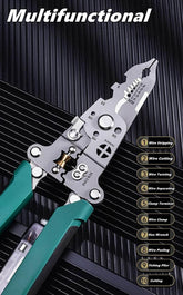 Multifunctional Wire Stripper with Electrical Test Pen Foldable Cable Cutter Crimper Tool, Electrical Folding Pliers for Cutting Multifunctional Wire Stripper by DSERS