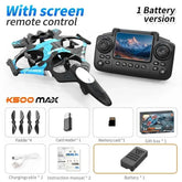 K500MAX Drone Fighter Jet 4k HD Professional Drone Camera WIFI Fpv Aircraft Quadcopte Aerial Photography Drone Birthday Toys Jet Fighter Toy by DSERS