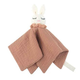 Infant Baby Appease Comforting Towel Crochet Rabbit Burp Cloth Sleep Soothing Doll Toy Pacify Soother Bib for Toddlers A2UB by DSERS