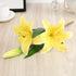 3Heads Artificial Flowers Lily Real Touch Fake Flowers for Wedding Home Party Garden Office Decoration Plastic Lily Faux Flowers by DSERS