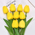 5 Pieces Tulips Artificial Flowers Bunch Home Decor Real Touch Tulip Flowers for Decoration Wedding Bridal Bouquet Fake Flowers by DSERS