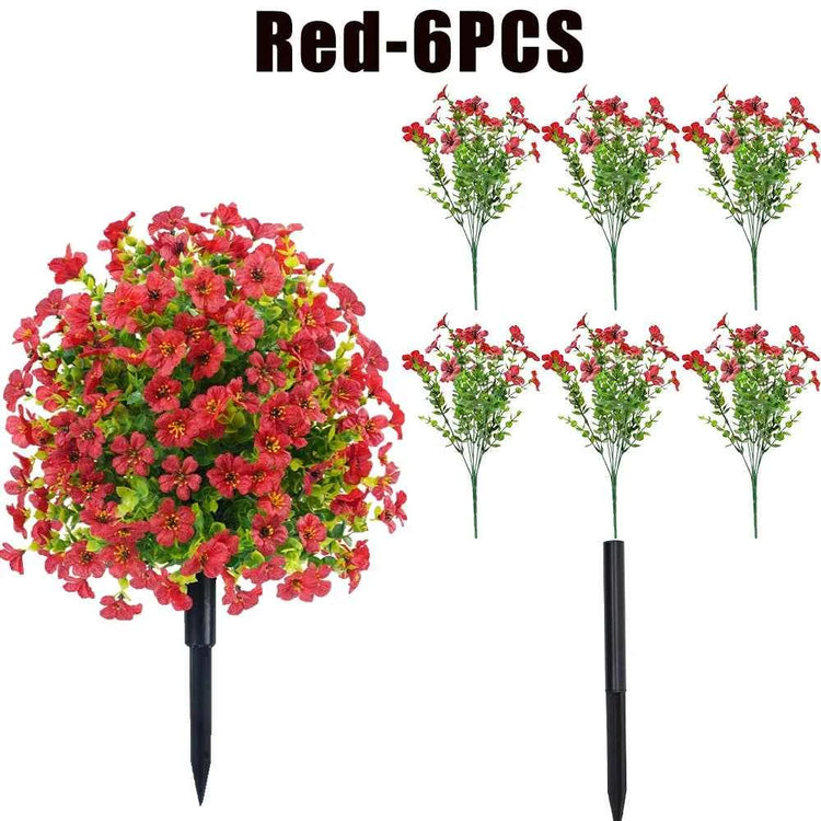 Fake Flowers Outdoor UV Resistant Faux Plants For Outside Yard Wedding Indoor Home Kitchen Farmhouse Decor Artificial Plants by DSERS