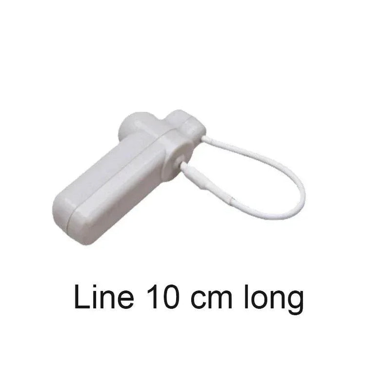 100pcs Security Tag with steel wire lanyard for Clothing Reusable AM 58KHz MHz EAS Hard Tag For Store With Magnet Lock Opener by DSERS