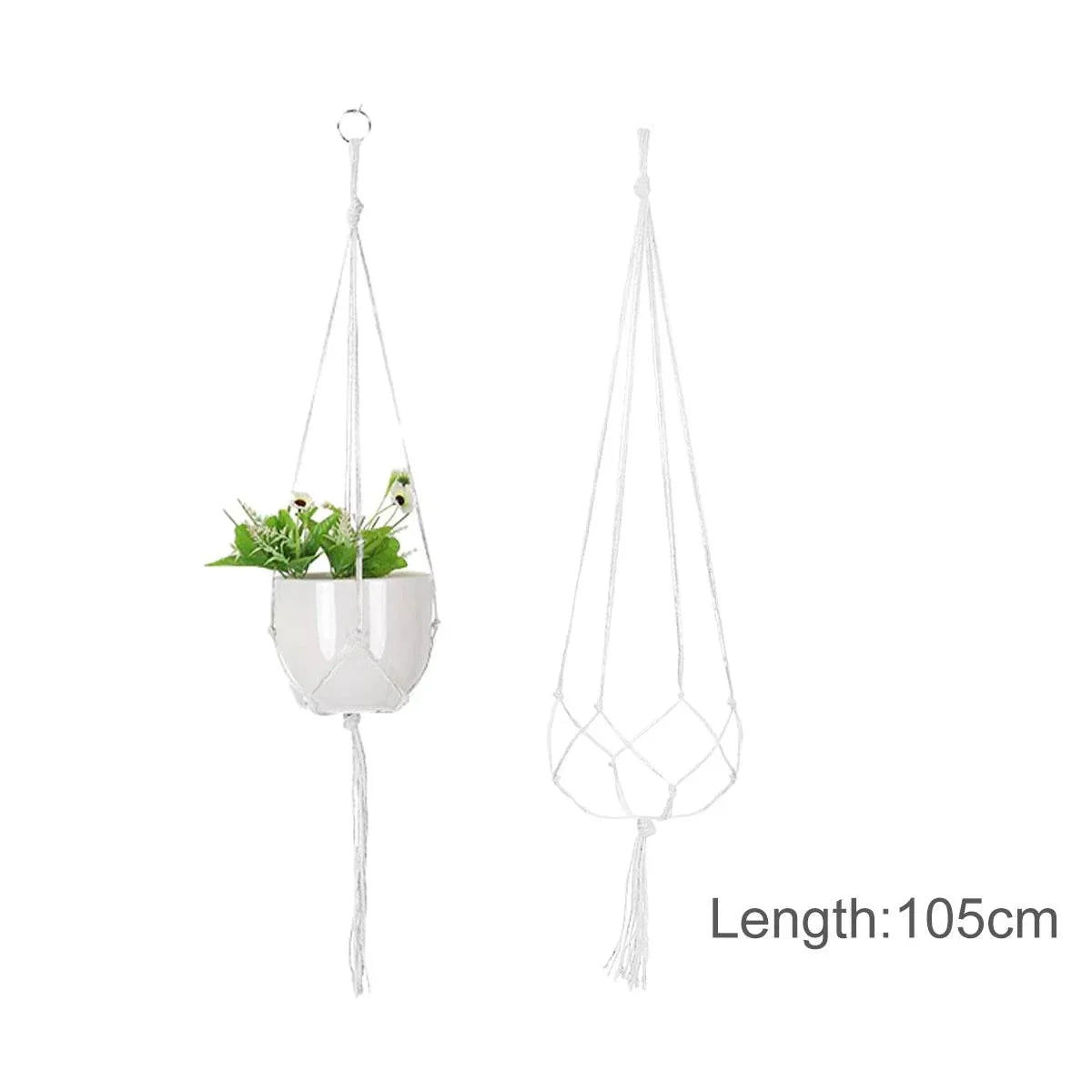 Hanging Plant Handmade Macrame Plant Hanger Flower Pot Planter Hanger Wall Decor Courtyard Garden Hanging Planter Hanging Basket by DSERS