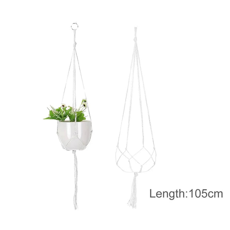 Hanging Plant Handmade Macrame Plant Hanger Flower Pot Planter Hanger Wall Decor Courtyard Garden Hanging Planter Hanging Basket by DSERS