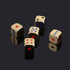 5PCS/1Set Creative Metal Dice Golden/Silver Funny Game Dice with Colorful Points Board Game Acessorios 13mm by DSERS