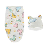 Newborn Baby Wrap Anti-Startle 2Pcs/Set Baby Swaddle Sleeping Cocoon Design 100%Cotton Baby Adjustable Blanket 0-6 Months by DSERS