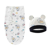 Newborn Baby Wrap Anti-Startle 2Pcs/Set Baby Swaddle Sleeping Cocoon Design 100%Cotton Baby Adjustable Blanket 0-6 Months by DSERS
