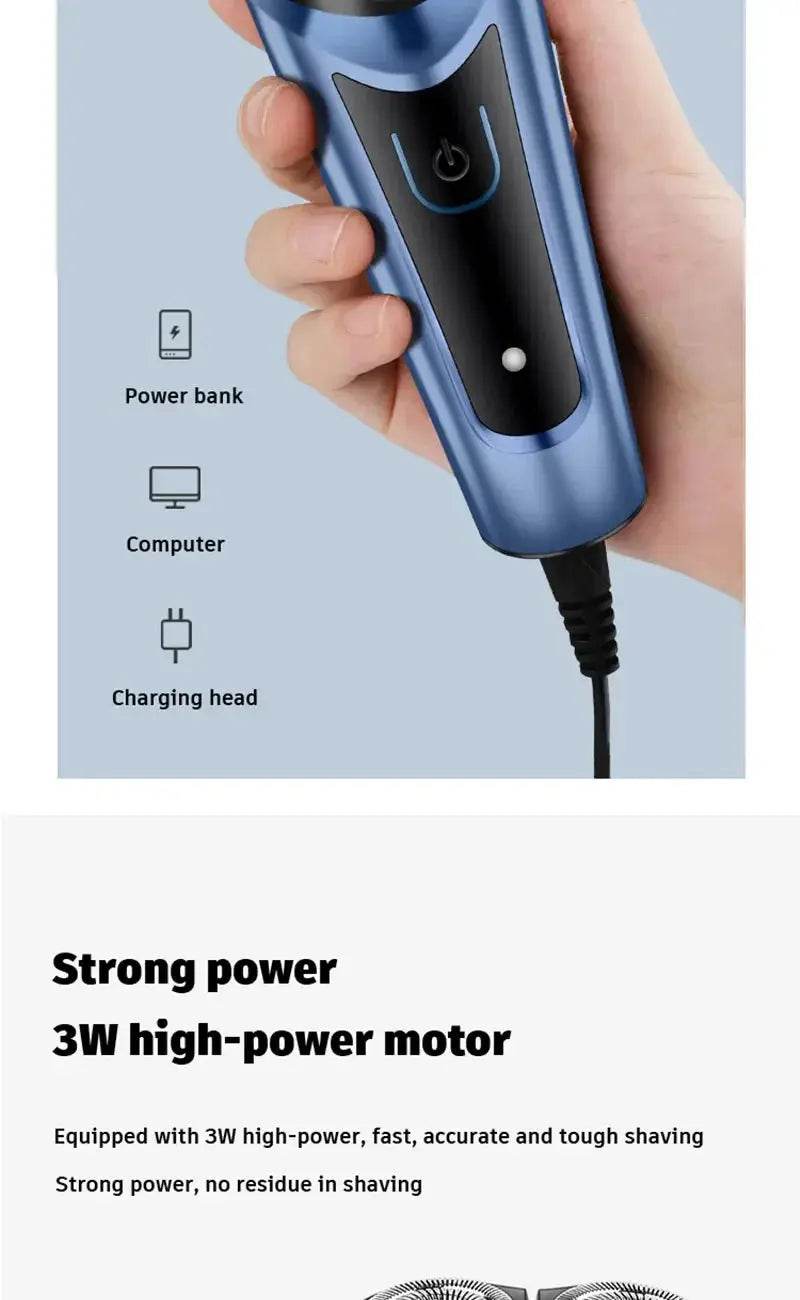Shaver for Men USB Electric Shaver Powerful Beard Shaving Machine Electric Razor Rechargeable Waterproof Shaver for Men by DSERS