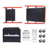 3-in-1 Rolling Mechanic Creeper Z Seat, Foldable Garage Chair Lay Down Sit Lean Back, Under Car Shop Auto Repair, Red Black Mechanic Creeper by DSERS
