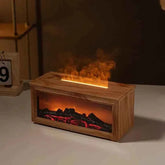 7 colors of essential oil fireplace diffuser mini flame aromatherapy fireplace humidifier aromatherapy oil diffuser Fireplace Box by DS
