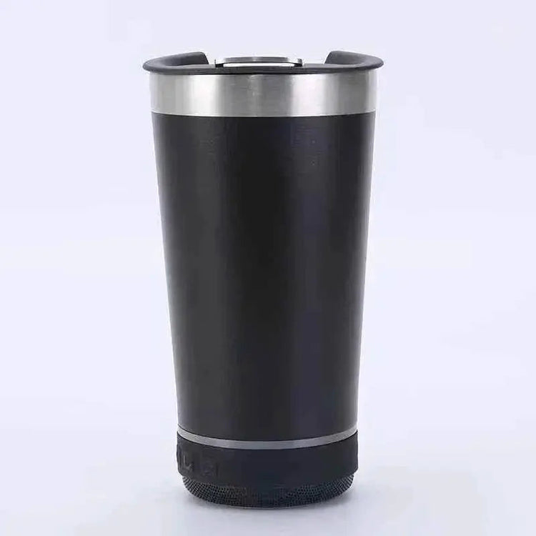 16oz smart bluetooth speaker car portable car cup creative bottle opener stainless steel thermos cup bluetooth speaker car portable by DS