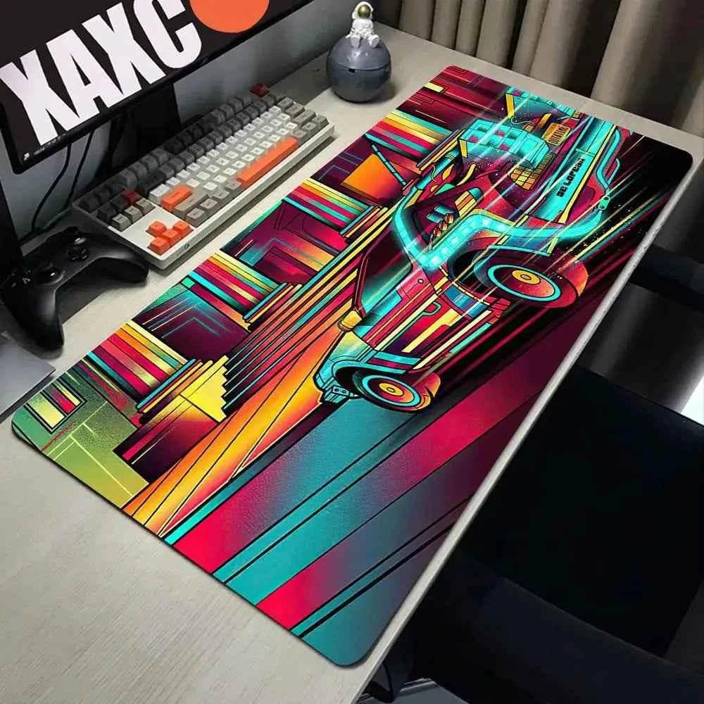 Back To The Future Large Mouse Pad 90x40cm Computer Mousepad Big Keyboard Mat Car Table Carpet Big Desk Mats Rubber Rugs by DSERS