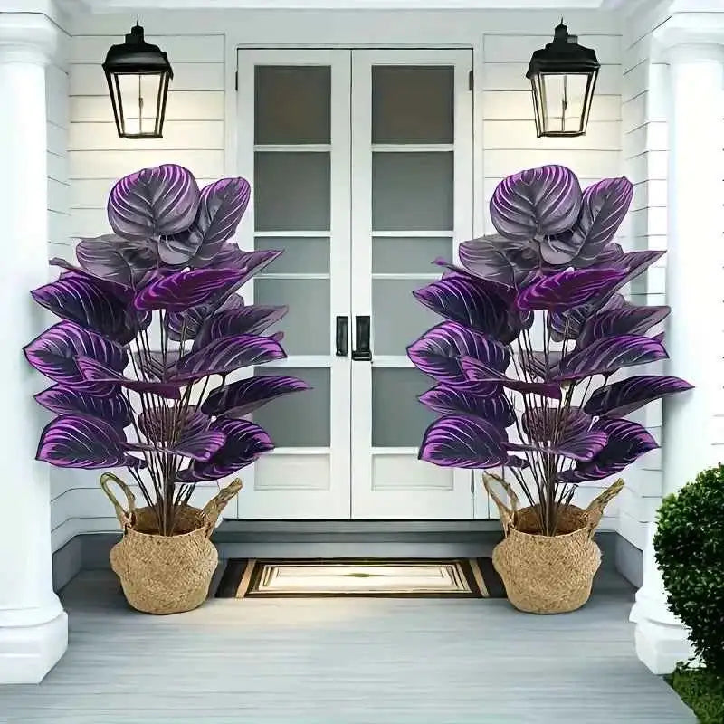 18-Headed Artificial Violet Plants Realistic Floor Bonsai Plant Indoor for Home Weddings Hotels Gardens Photography Decorations by DSERS