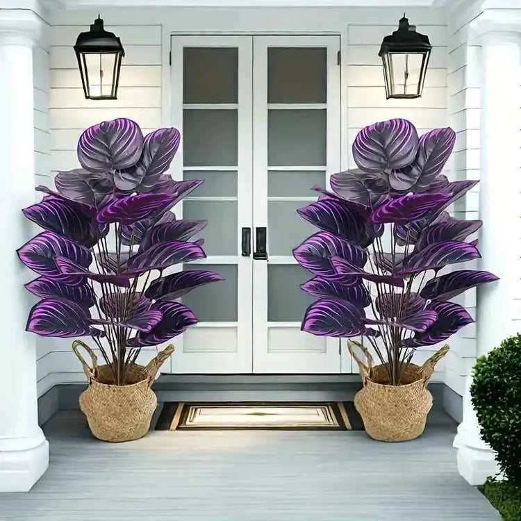 18-Headed Artificial Violet Plants Realistic Floor Bonsai Plant Indoor for Home Weddings Hotels Gardens Photography Decorations by DSERS