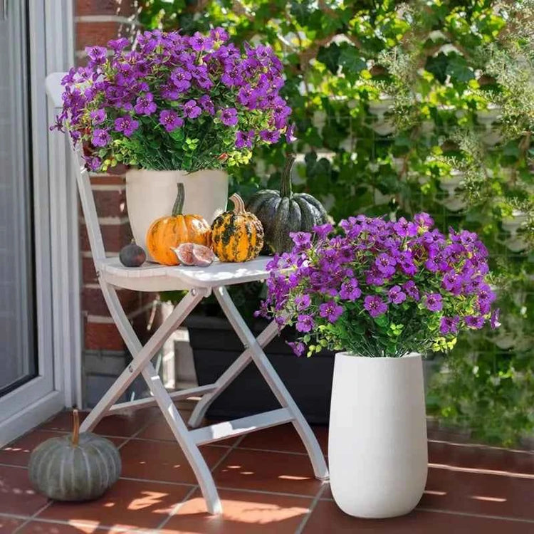 Fake Flowers Outdoor UV Resistant Faux Plants For Outside Yard Wedding Indoor Home Kitchen Farmhouse Decor Artificial Plants by DSERS