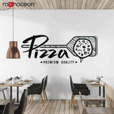 Pizzeria Wall Sticker Food Lover Wall Decal Vinyl Window Sticker Pizza Lover Decal food shop pegatinas de pared E880 by DSERS