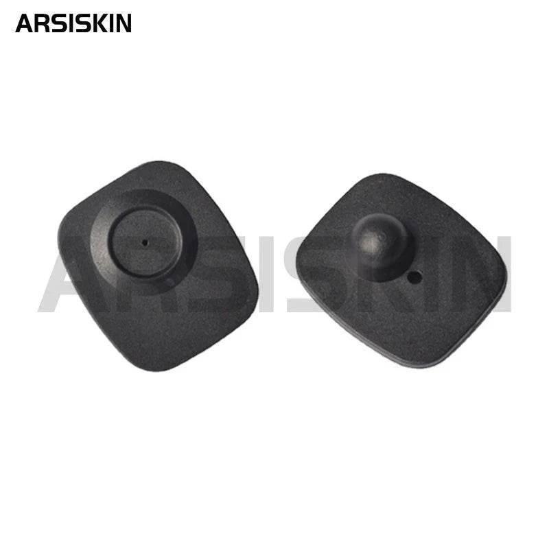 100pcs Anti Theft Tags Rf 8.2Mhz Mini Square EAS Retail Security Clothes Hard Tags for Garment Shop Supermarket with Pins Unlock by DSERS