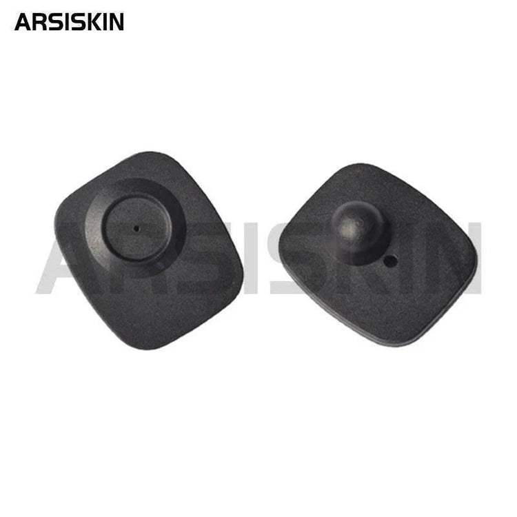 100pcs Anti Theft Tags Rf 8.2Mhz Mini Square EAS Retail Security Clothes Hard Tags for Garment Shop Supermarket with Pins Unlock by DSERS