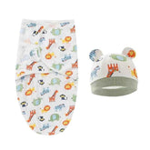 Newborn Baby Wrap Anti-Startle 2Pcs/Set Baby Swaddle Sleeping Cocoon Design 100%Cotton Baby Adjustable Blanket 0-6 Months by DSERS