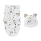 Newborn Baby Wrap Anti-Startle 2Pcs/Set Baby Swaddle Sleeping Cocoon Design 100%Cotton Baby Adjustable Blanket 0-6 Months by DSERS
