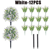 Fake Flowers Outdoor UV Resistant Faux Plants For Outside Yard Wedding Indoor Home Kitchen Farmhouse Decor Artificial Plants by DSERS