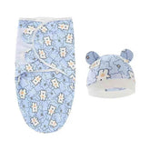 Newborn Baby Wrap Anti-Startle 2Pcs/Set Baby Swaddle Sleeping Cocoon Design 100%Cotton Baby Adjustable Blanket 0-6 Months by DSERS