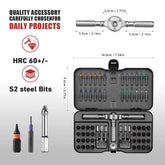VMAN Precision 66in1 magnetic ratchet screwdriver set Detachable T - handle magneticizer Fix furniture, electronics & glasses Ratchet Screwdriver by DSERS