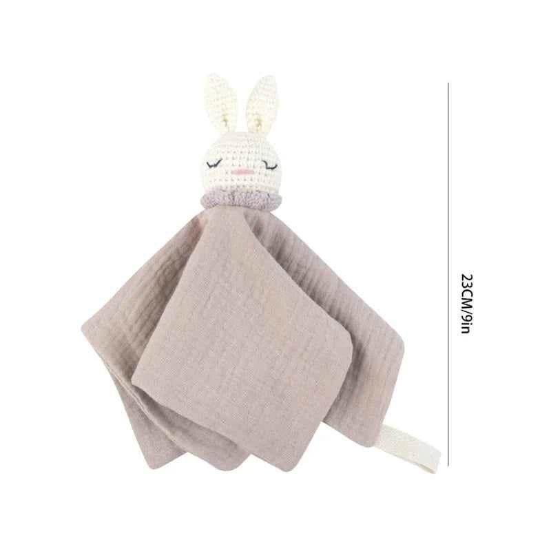Infant Baby Appease Comforting Towel Crochet Rabbit Burp Cloth Sleep Soothing Doll Toy Pacify Soother Bib for Toddlers A2UB by DSERS