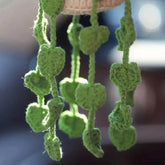 Handmade Crochet Car Styling Plants Succulent Car Plant Ornamentos Decoration Interior Accersories Cute Gift for Women by DSERS