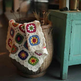 Handmade Knitting Crochet Hair Blanket Grandmother Daisy Rustic Style Decorative Tablecloth Home Decor Accessories by GiFTiFY