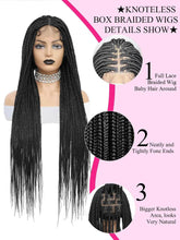 36Inch Cornrow Braided Wigs Synthetic Full Lace Knotless Braided Lace Wig With Baby Hair Small Part Braids Wig For Black Women Braided Wigs by DSERS / AliHairs Store