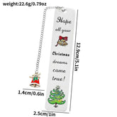A stainless steel pendant bookmark about Christmas, the warmest Christmas reading gift for loved ones on Christmas Eve. by DSERS